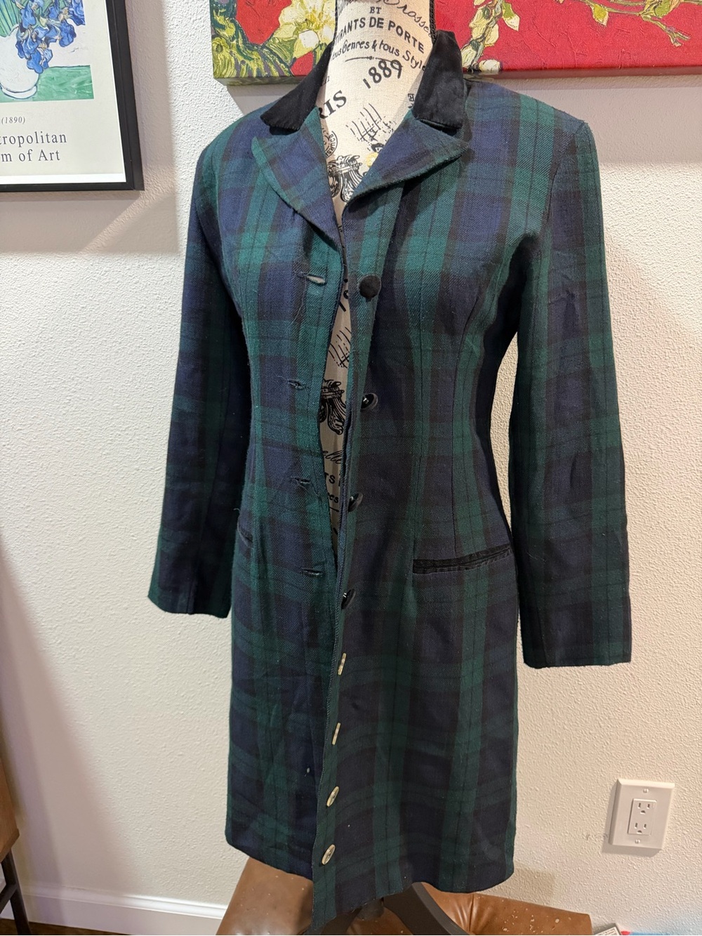 Vintage Stephanie Andrews Plaid Coat